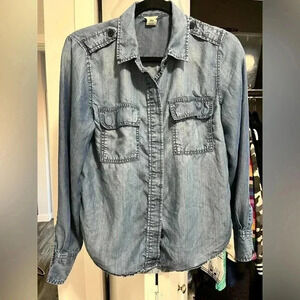 J Crew 100% Lyocell shirt blouse sz s